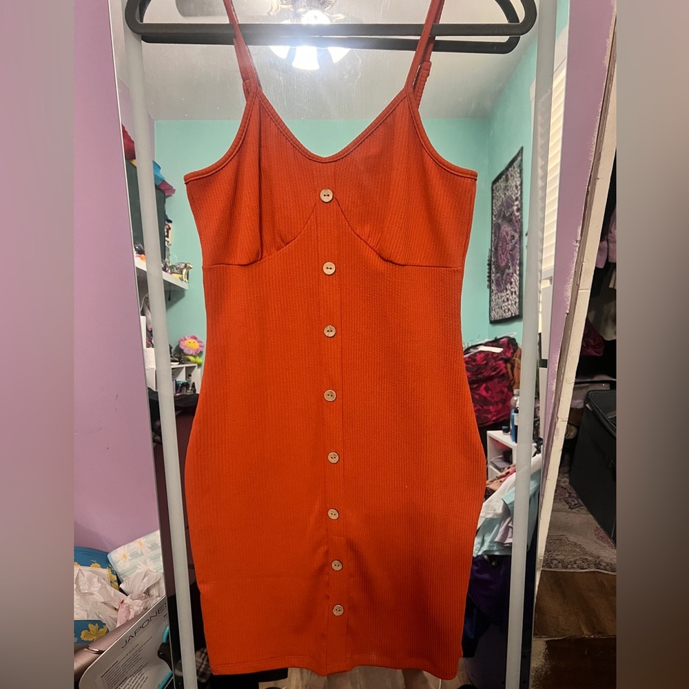 Orange Strap Dress